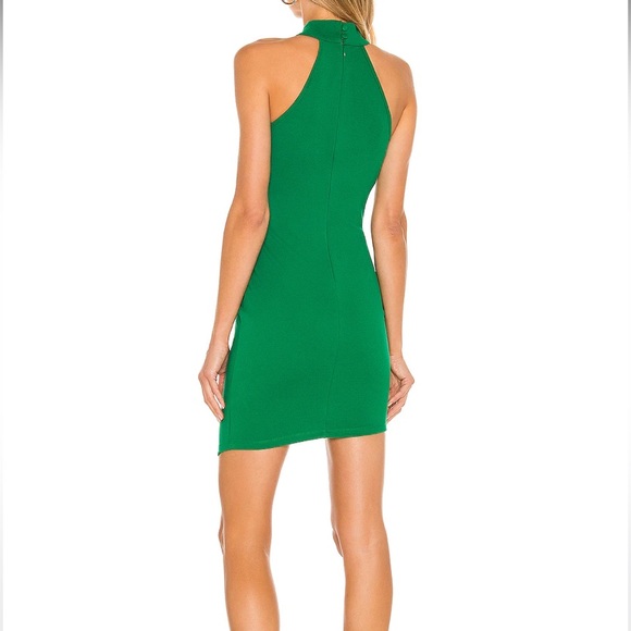 REVOLVE: NWOT superdown Tegan Wrap Mini Dress in Kelly Green - Picture 2 of 4